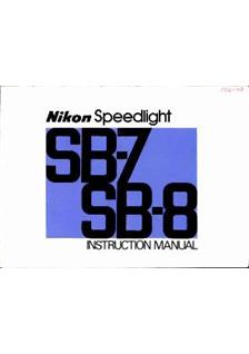 Nikon SB 8 manual. Camera Instructions.
